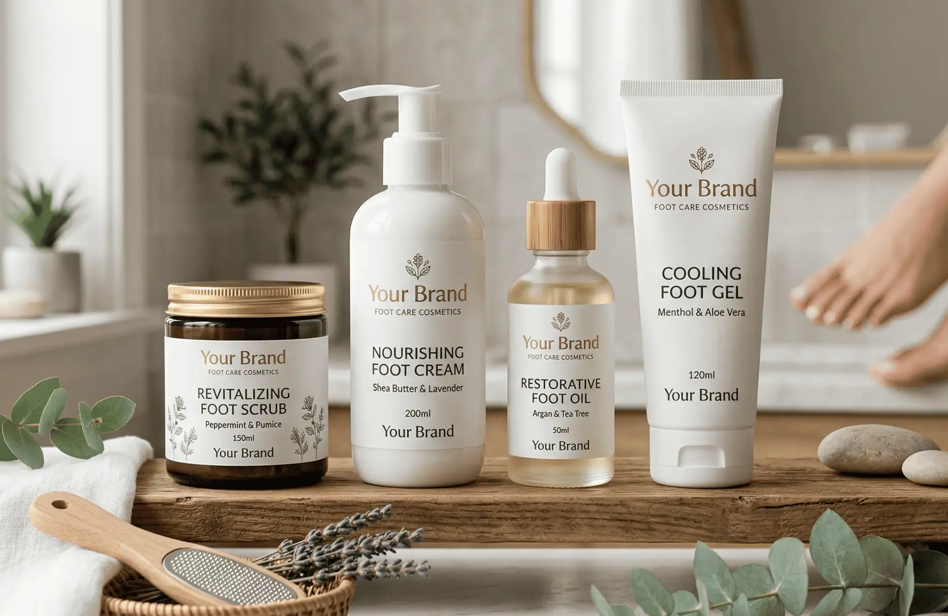 foot care cosmetics, Private Label, Cosmetics in Lebanon, Create own brands in lebanon